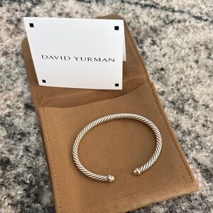 David Yuman Cable Flex - Sterling Silver with 14k Gold Accent - 4mm